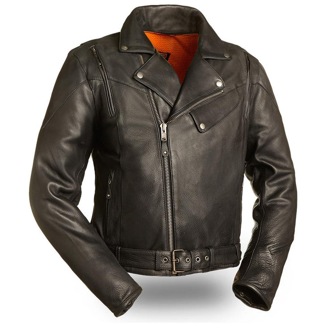 Men's 60's New Yorker jacket by Dynamicleather featuring vintage-inspired design and classic leather detailing.