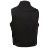 Men's Snap Front Denim Vest w/ Shirt Collar - HighwayLeather