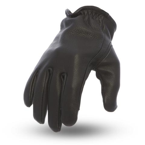 Dynamicleather Roper gloves in brown leather with reinforced stitching and a snug fit, designed for durable hand protection.