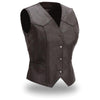 Fitted Sweet Sienna Snap Women's Front Vest - HighwayLeather