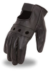 Full view of men's leather gloves by Dynamicleather, showcasing their classic full-finger design and high-quality leather material.