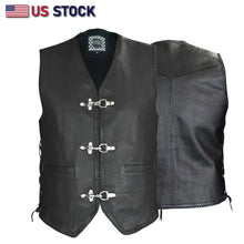 Highway Leather Heavy Metal Rocker Braid Waistcoat Motorcycle Vest SKU # HL11650 - HighwayLeather