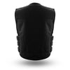 Dynamicleather women's vest from Commando collection, featuring a stylish and fitted design with leather details.