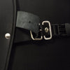 Dynamicleather FIBAG8006 biker bag with sleek black leather design and adjustable strap, perfect for motorcycle riding accessories.