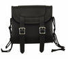 Dynamicleather FIBAG8501 biker bag with sleek black leather design and durable straps for motorcycle riding accessories.