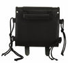 Dynamicleather FIBAG8501 biker bag with sleek black leather design and adjustable strap, ideal for motorcycle riding accessories.