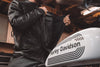 Men's Raider jacket by Dynamicleather, stylish black leather men's jacket with detailed stitching and classic design.