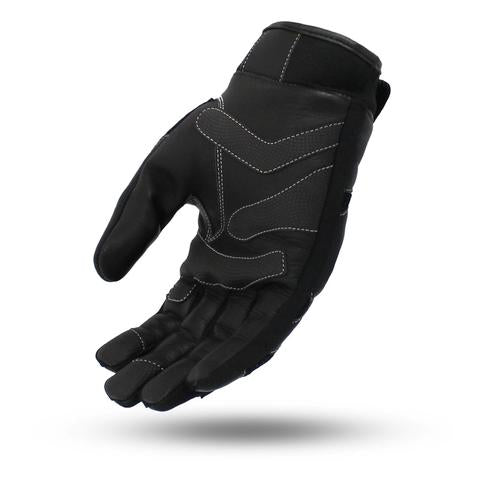 Dynamicleather Axis gloves made of durable leather with detailed stitching, designed for style and protection.