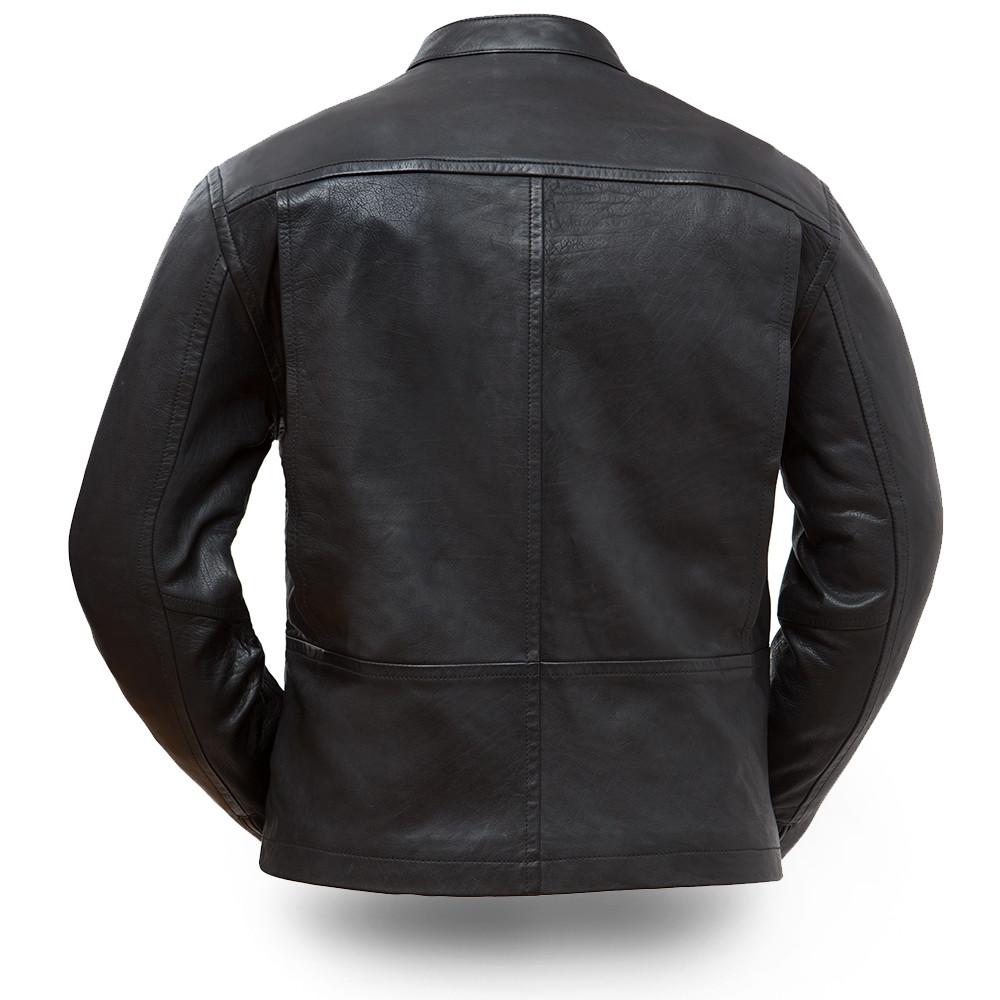 Men's hipster jacket by Dynamicleather, stylish black men's jacket with modern design, suitable for casual and trendy outfits.
