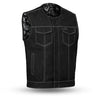 Men's custom club style vest from Dynamicleather, featuring tailored design and premium leather construction.