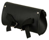 Dynamicleather FIBAG8503 biker bag with leather straps and metal buckles, designed for motorcycle or casual use.