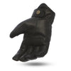Dynamicleather Laguna gloves in black leather, featuring detailed stitching and a snug fit, ideal for stylish protection.