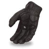 Dynamicleather FI151GL gloves in black leather with reinforced stitching, designed for durability and style.