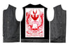 Darren McKeag custom leather biker vest by Dynamicleather featuring detailed stitching and a classic design for motorcycle enthusiasts.