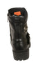 Milwaukee Leather Womens Boots with Lace Front and Zip Closure - HighwayLeather
