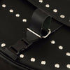 Dynamicleather FIBAG8004 biker bag with leather straps and metal buckles, showcasing a rugged, stylish motorcycle accessory.