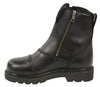 Women's classic motorcycle boots by Dynamicleather featuring black leather, ankle height, and buckle details.