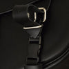Dynamicleather FIBAG8009 biker bag with sleek black leather design and multiple compartments for motorcycle accessories.