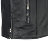 Men's leather vest from Dynamicleather featuring a classic design and front button closure.
