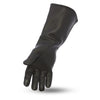 Dynamicleather gauntlet gloves with reinforced leather design, suitable for motorcycle riding or protective gear.