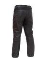 Dynamicleather Smarty Pants chaps in black leather, with detailed stitching and adjustable straps for riding comfort.