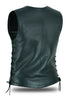 Rhinestone Leather Women motorcycle vest Bling detail - HighwayLeather