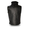 Men's Assassin vest by Dynamicleather, showcasing a stylish black leather vest with detailed stitching and a sleek fit.
