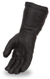Dynamicleather FI120GL gloves made of durable leather, shown with detailed stitching and a snug fit for outdoor activities.