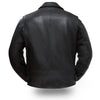 Dynamicleather men's Enforcer jacket with rugged design and sturdy leather construction, shown in a close-up view.