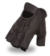 Black men's leather gloves by Dynamicleather, showcasing sleek and stylish genuine leather gloves for cold weather.