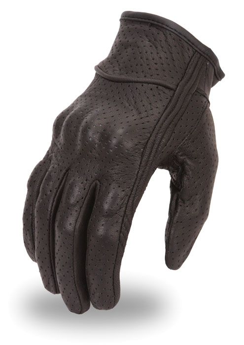 Full-finger men's leather gloves by DynamicLeather, showcasing smooth brown leather and classic wrist design.