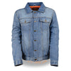 Men's Classic Denim Jean Pocket Jacket w/ Gun Pockets - HighwayLeather