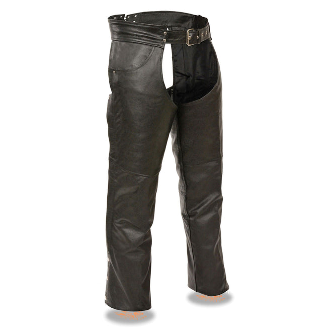 Men's classic chaps with jean pockets by HighwayLeather, featuring durable leather material and functional design.