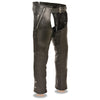 Men's lined four-pocket hip set chaps by HighwayLeather, featuring durable leather construction and functional pockets.