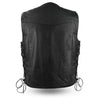 Men's Cabine Side Lace Classic Leather Vest. Fully Lined. - HighwayLeather
