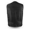 Men's Classic Top Shot Four Snap Leather Vest Classic Look - HighwayLeather