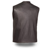 Men's The Texan Black Motorcycle Leather Vest - HighwayLeather