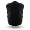 Men's Updated SWAT Team Style Leather Vest Unique Styling Hidden Front Zipper - HighwayLeather