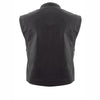 Men's Zip Front Club Patch Vest Black - HighwayLeather