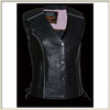 Pink Wing women’s vest by Milwaukee Leather, featuring a stylish sleeveless design with a front zipper and quilted details.