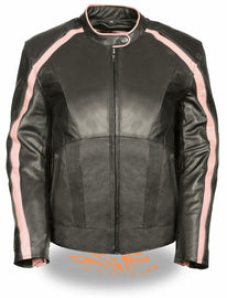 Pink Angel Wings Women Leather Jacke - HighwayLeather