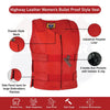 Ladies’ Red Tactical Style Leather Vest – Police Vest Style, Shade #22 | HL14945RED