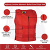 Ladies’ Red Tactical Style Leather Vest – Police Vest Style, Shade #22 | HL14945RED