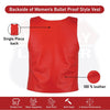 Ladies’ Red Tactical Style Leather Vest – Police Vest Style, Shade #22 | HL14945RED