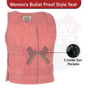Ladies’ Red Tactical Style Leather Vest – Police Vest Style, Shade #22 | HL14945RED