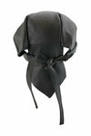 Buffalo Leather Gear highway leather skull cap, biker du-rag head wrap designed for motorcycle riding and casual wear.