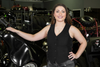Black women's leather vest with side lace detail from Buffalo Leather Gear, featuring a classic design and fitted silhouette.