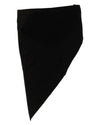 Black cotton bandana face mask with Velcro closure, biker style neck warmer, HighwayLeather safety face and neck covering.