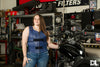 Women’s Navy Blue Tactical Style Leather Motorcycle Club Vest – Shade 48 | HL14945NV-BLU48