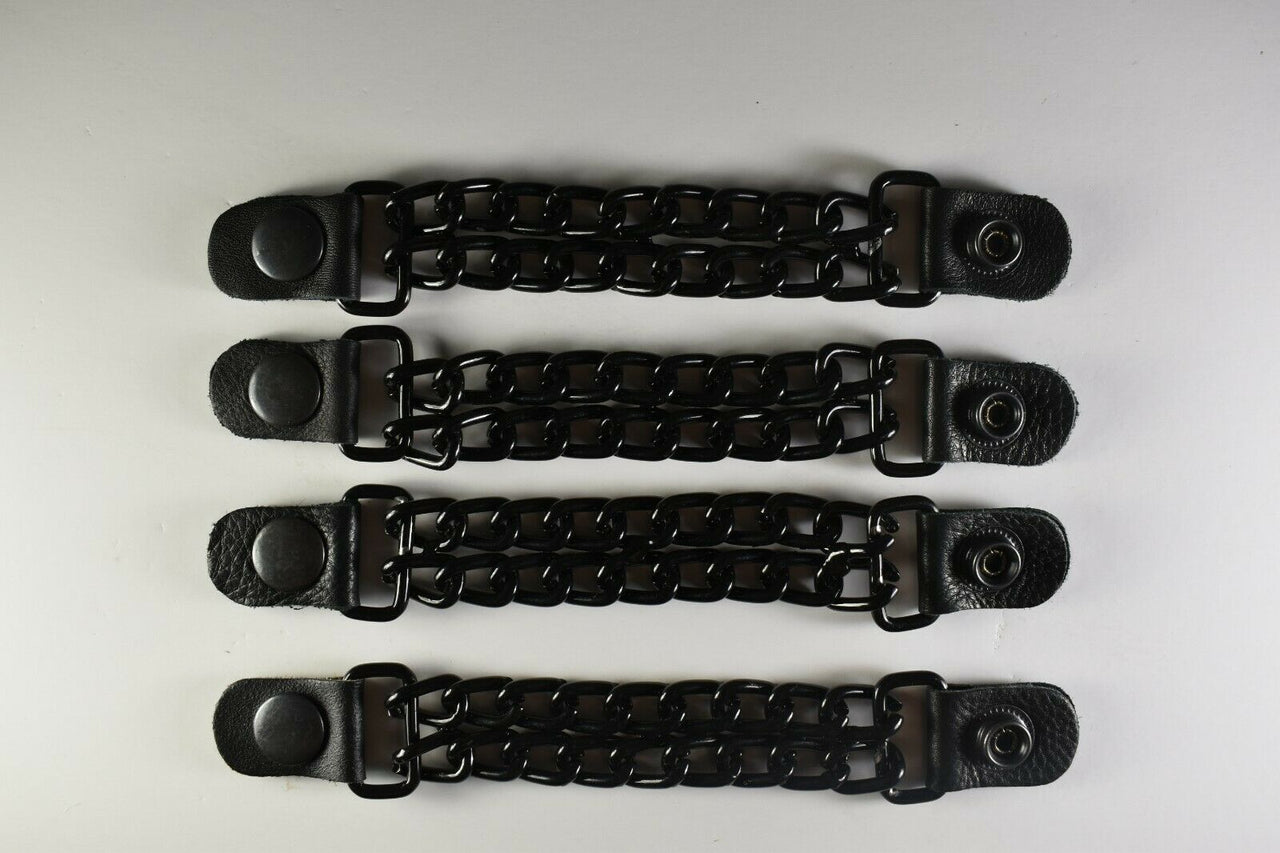 Motorcycle Leather Chain Vest Extender Biker Snap on - Extend your Vest ...